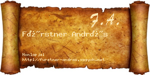 Fürstner András névjegykártya